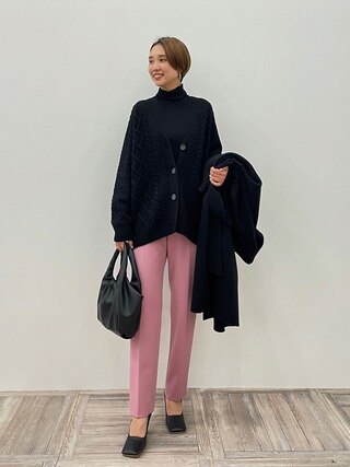 【洗える】アランパターン ニット カーディガン