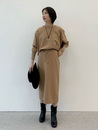 【マガジン掲載】ヴィスコースストレッチ ドルマン ニット(番号2G48)