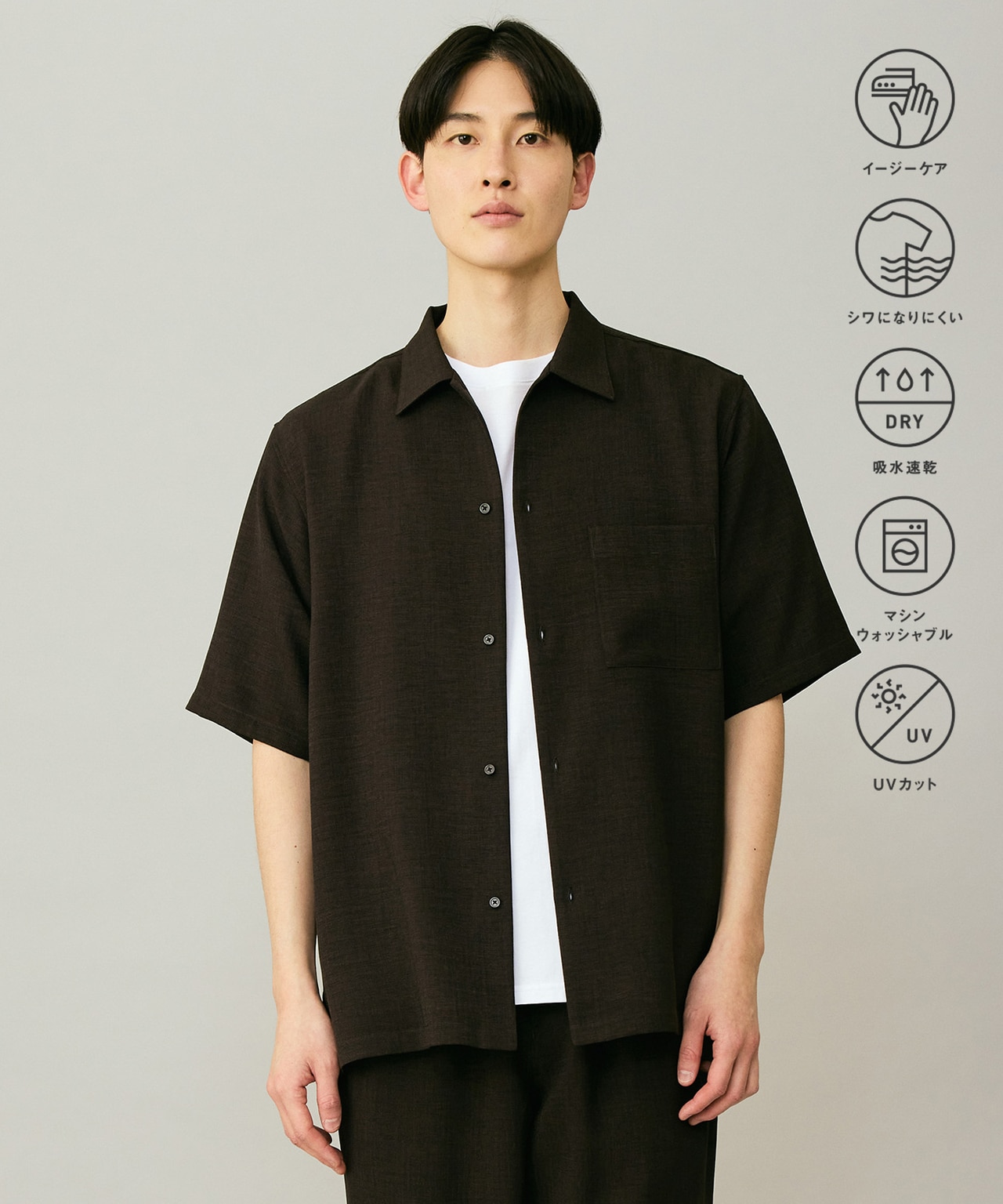 リネンライク シャツ