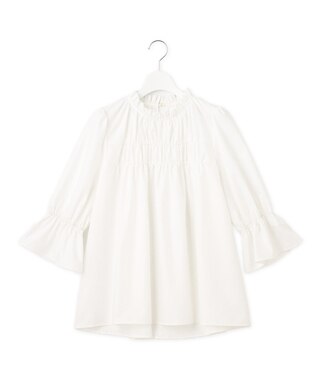 スタンドネックシャーリング ブラウス