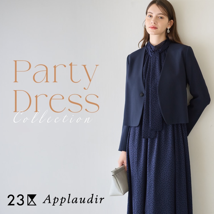 23区　ワンピース ネイビー/Applaudir ドレス 結婚式 フォーマル APPLAUDIR】フローラルオパール ドレス / 23区 | ファッション