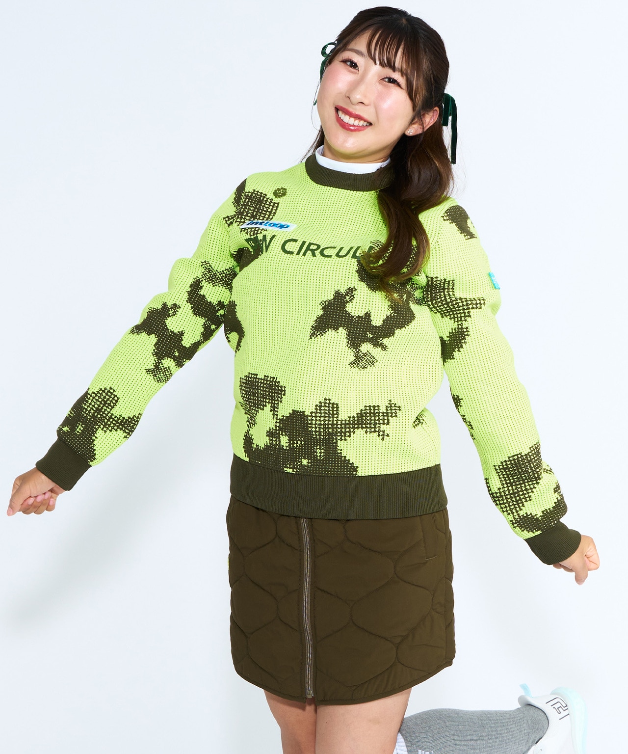 ゴルフ,秋ゴルフ,PWCIRCULUS,ピーダブ,PW,ゴルフウェア,レディース,メンズ,Ladies,mens,永嶋花音,ウェア着用カット01