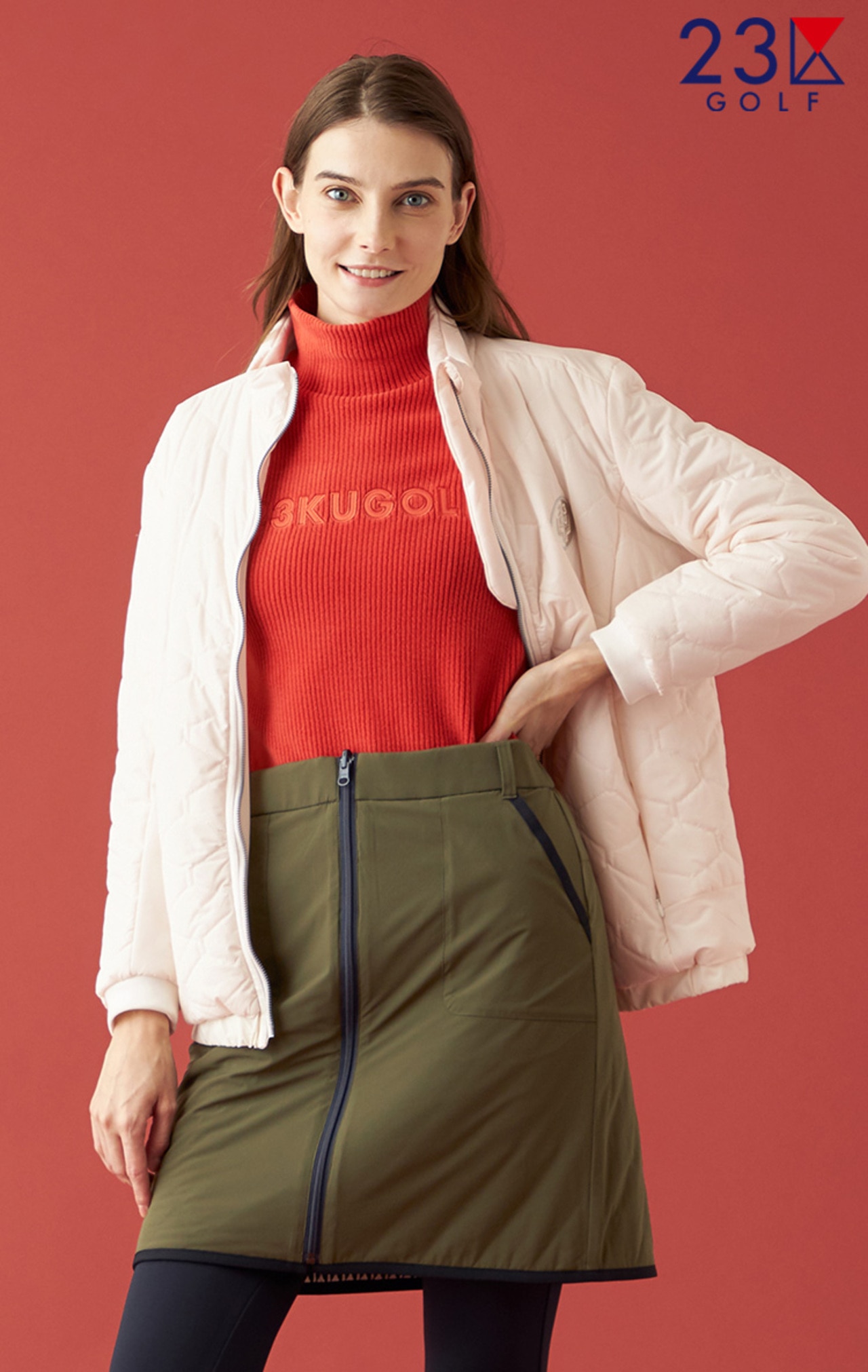 23区GOLF,ゴルフアウター,キルティング,中綿,ウィンタースポーツ,旅行,アウトドア,WOMENS,LADIES,ジャケット,ブルゾン,防寒,冬ゴルフ