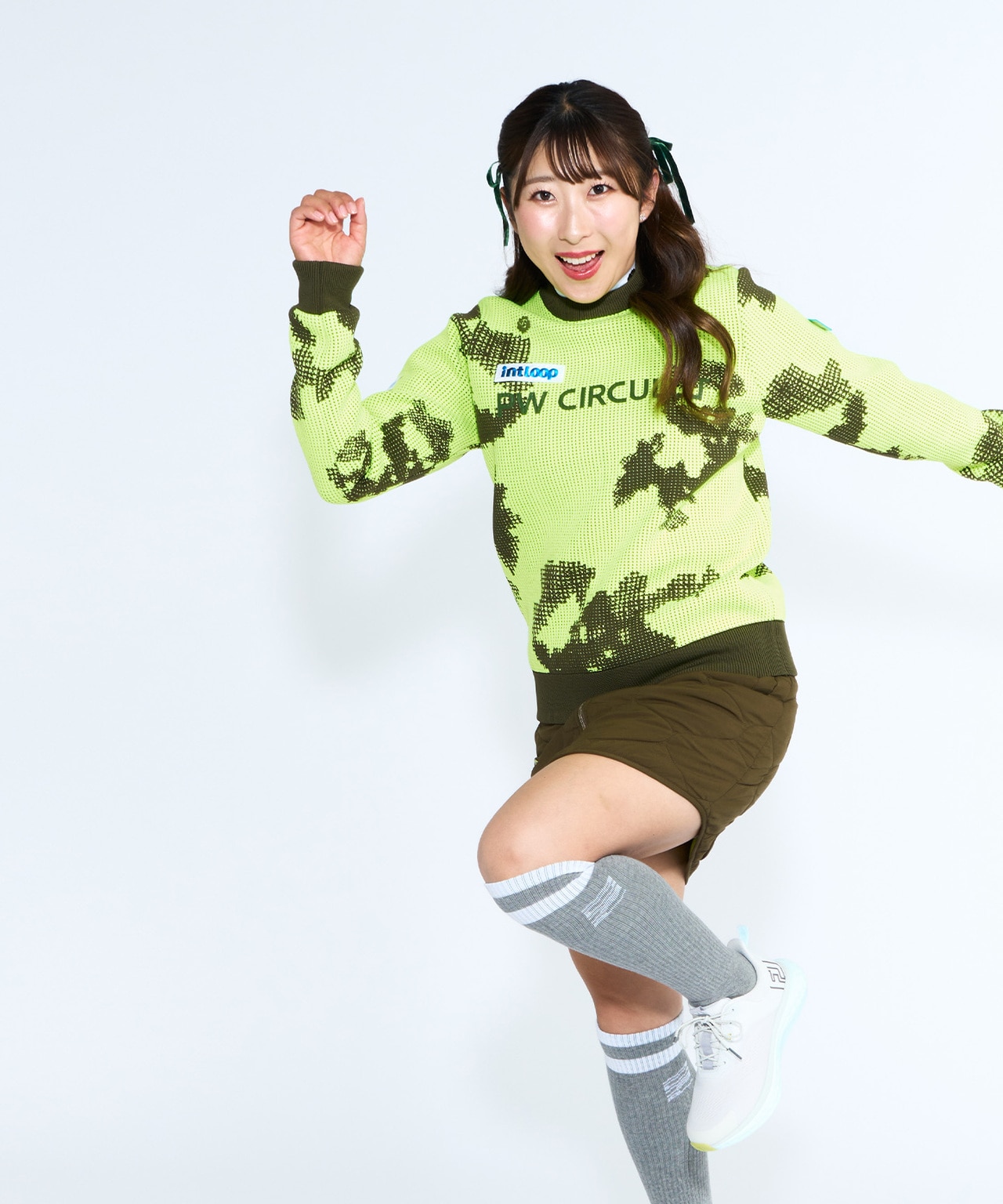 ゴルフ,秋ゴルフ,PWCIRCULUS,ピーダブ,PW,ゴルフウェア,レディース,メンズ,Ladies,mens,永嶋花音,ウェア着用カット01