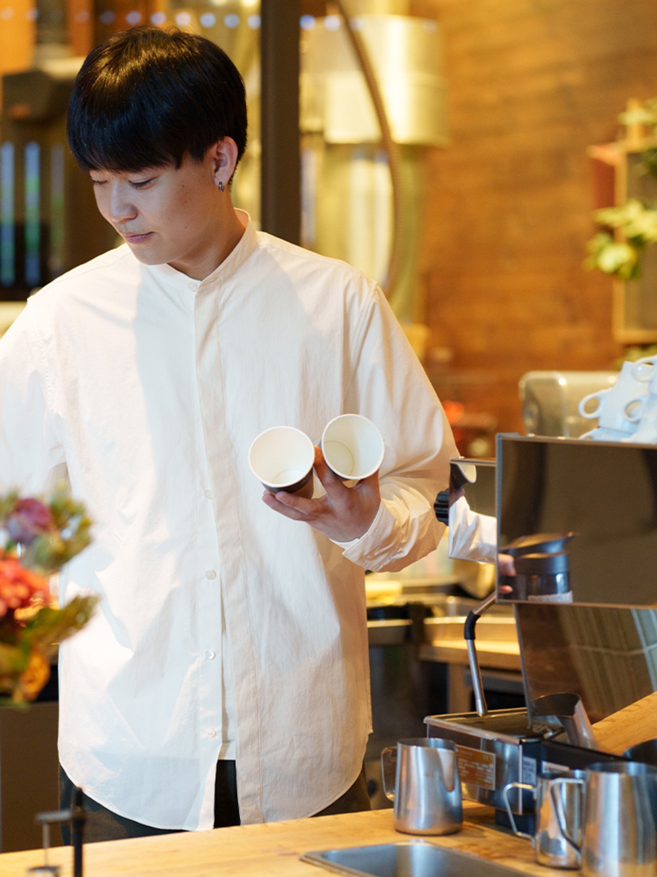 キーキャップ　バリスタ キーキャップ バリスタ 気楽に着られる白シャツを試した人気