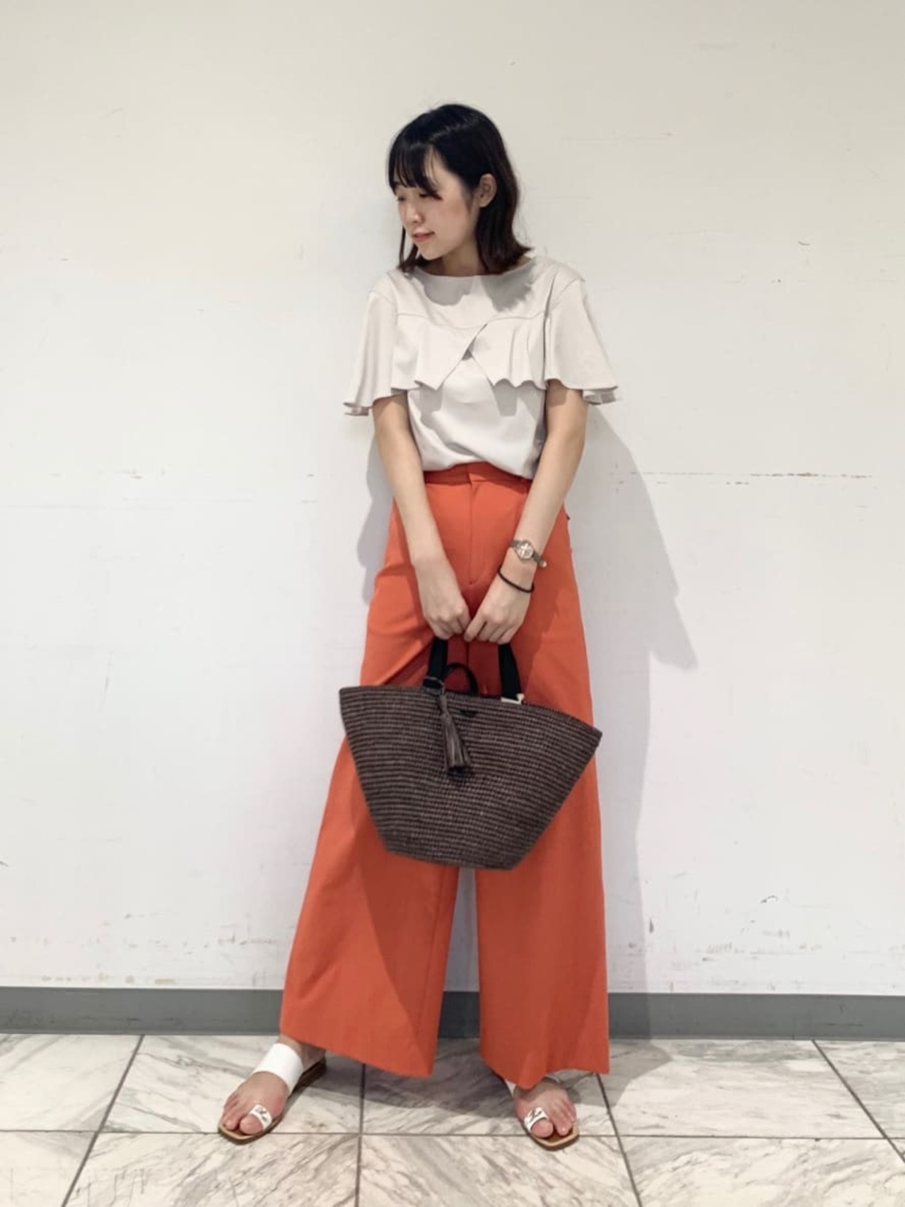 【新色登場！Sサイズ有】BIGフリルジャージー Tシャツ