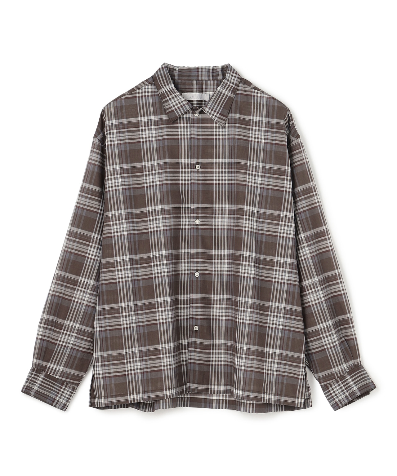 イージーケア エアリーシアーシャツ ブラウンチェック（330）