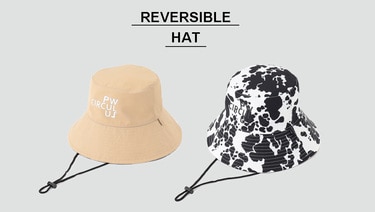 TABBY柄の帽子,リバーシブルのバケットハットのカテゴリ画像