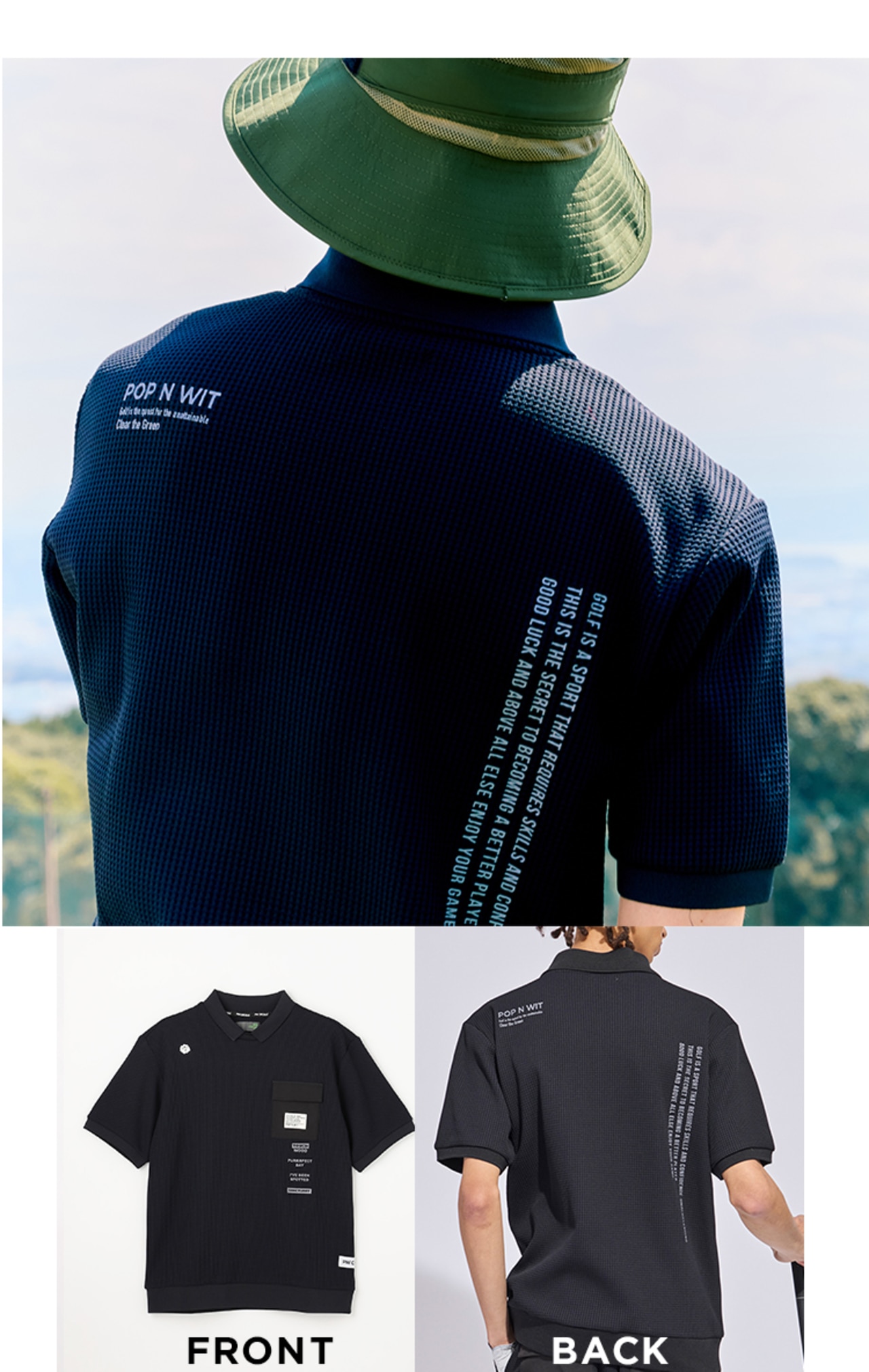 PWCIRCULUS,ピーダブ,PW,ゴルフウェア,,ゴルフトップス,ワッフル素材,快適,MENS,2026春夏,新作ウェア,機能性