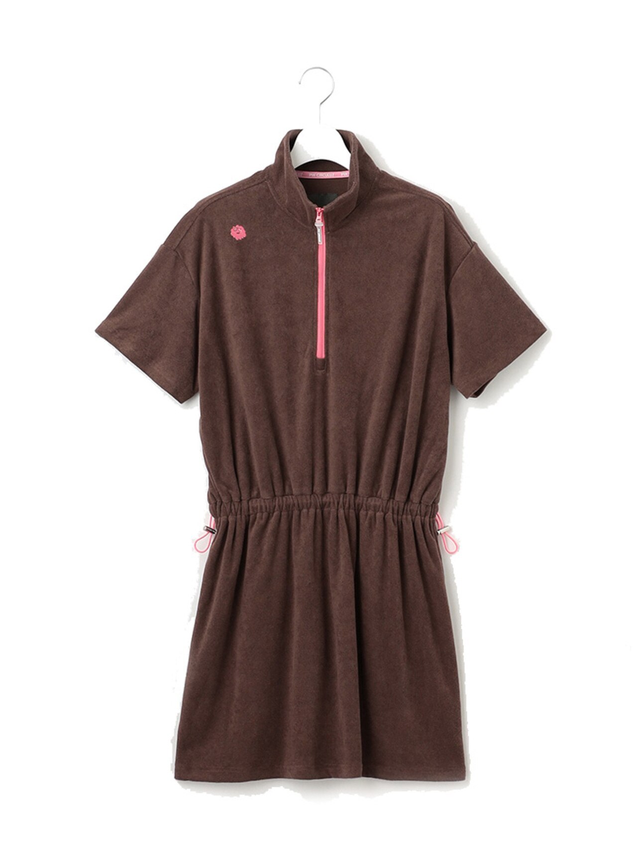 GOLF WOMEN パイル ハーフジップ モックネック ワンピース カラー035