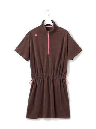 GOLF WOMEN パイル ハーフジップ モックネック ワンピース カラー035