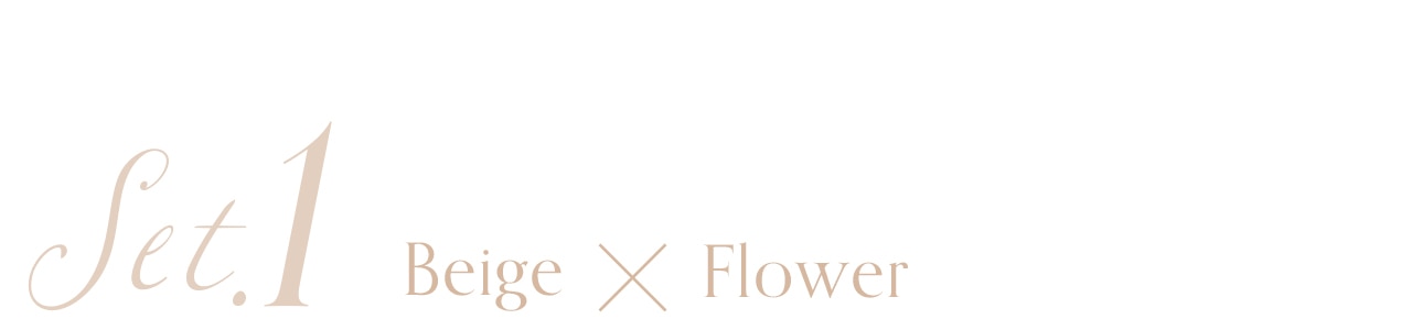 Set.1 Beige×Flower