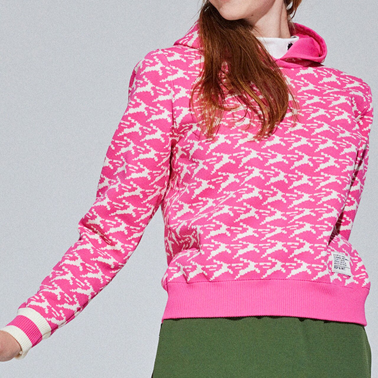 ニット,セーター,ゴルフウェア,レディース,秋冬,PW,おしゃれ,軽量,ゴルフニット,ピンク