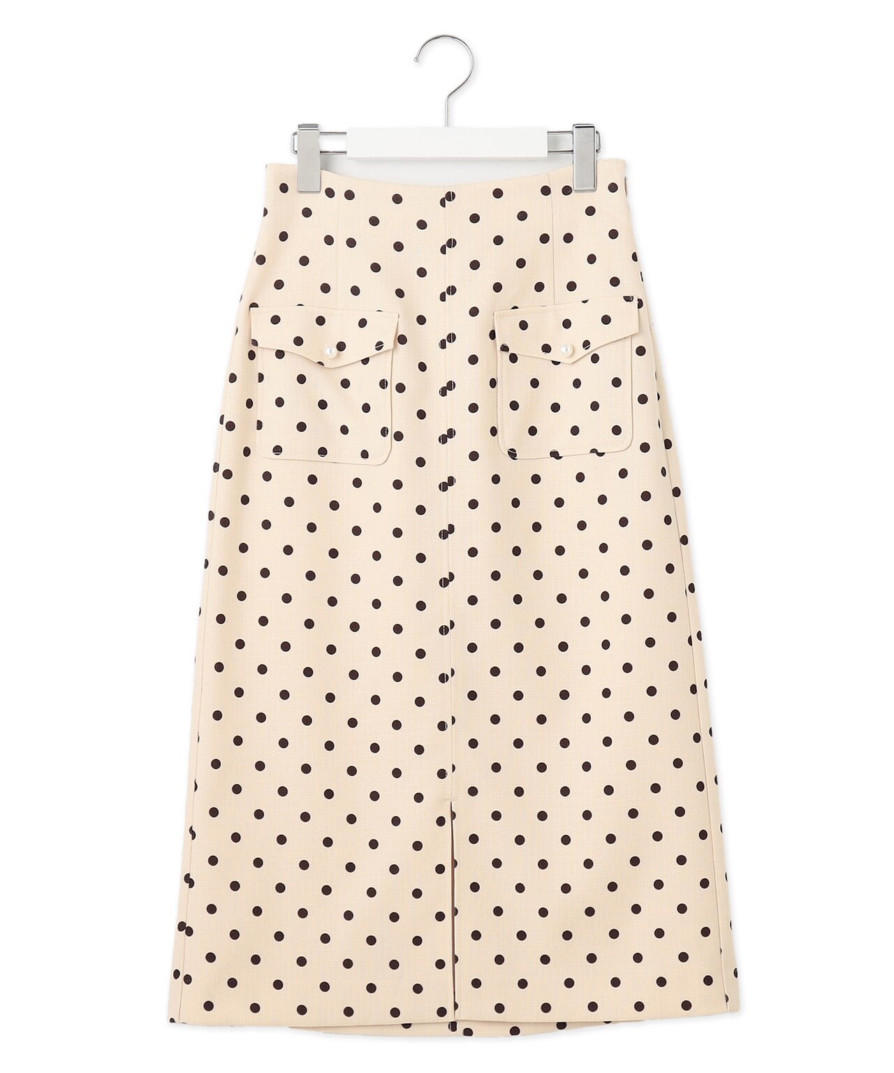 【洗える】パールポイントフラップ スカート