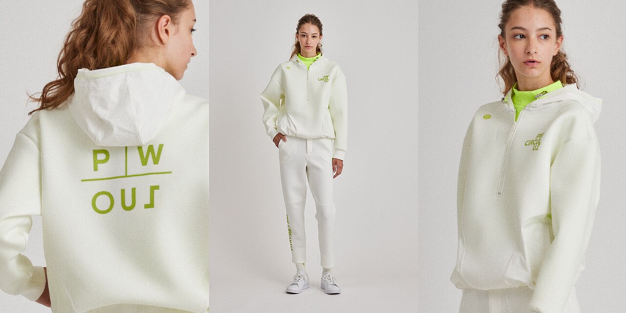 PWCIRCULUS,ピーダブ,PW,ゴルフウエア,おススメ,WOMEN,レディース,阿部プロ,阿部 未悠,ゴルフプレー,セットアップ,フーディ,軽アウター,ブルゾン,ストレッチ