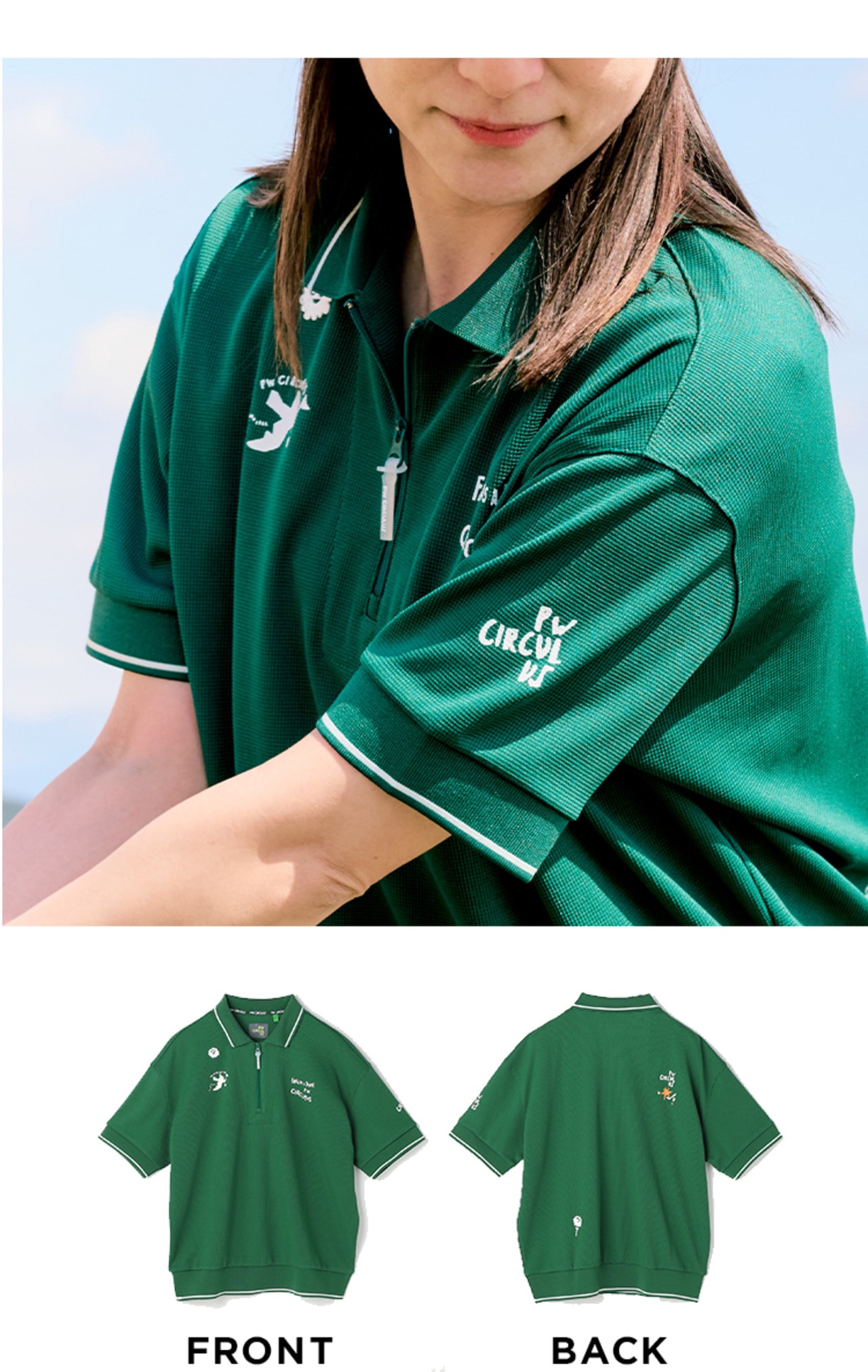PWCIRCULUS,ピーダブ,PW,ゴルフウェア,ゴルフトップス,ベーシック,ポロシャツ,ポロ,WOMENS,2026春夏,新作ウェア,機能性
