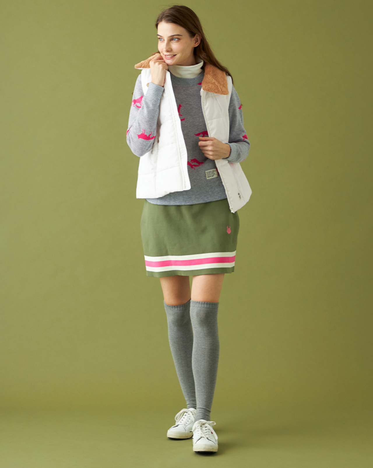 PWCIRCULUS,PW,ゴルフアウター,WOMENS,LADIES,3way,2way,ジャケット,ベスト,ファー襟,防寒,冬ゴルフ,袖外せる,軽量